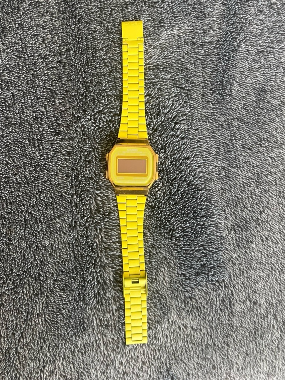 Casio Yellow Metal-Link Digital Watch